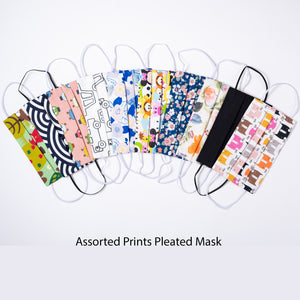 Assorted Prints Pleated Mask